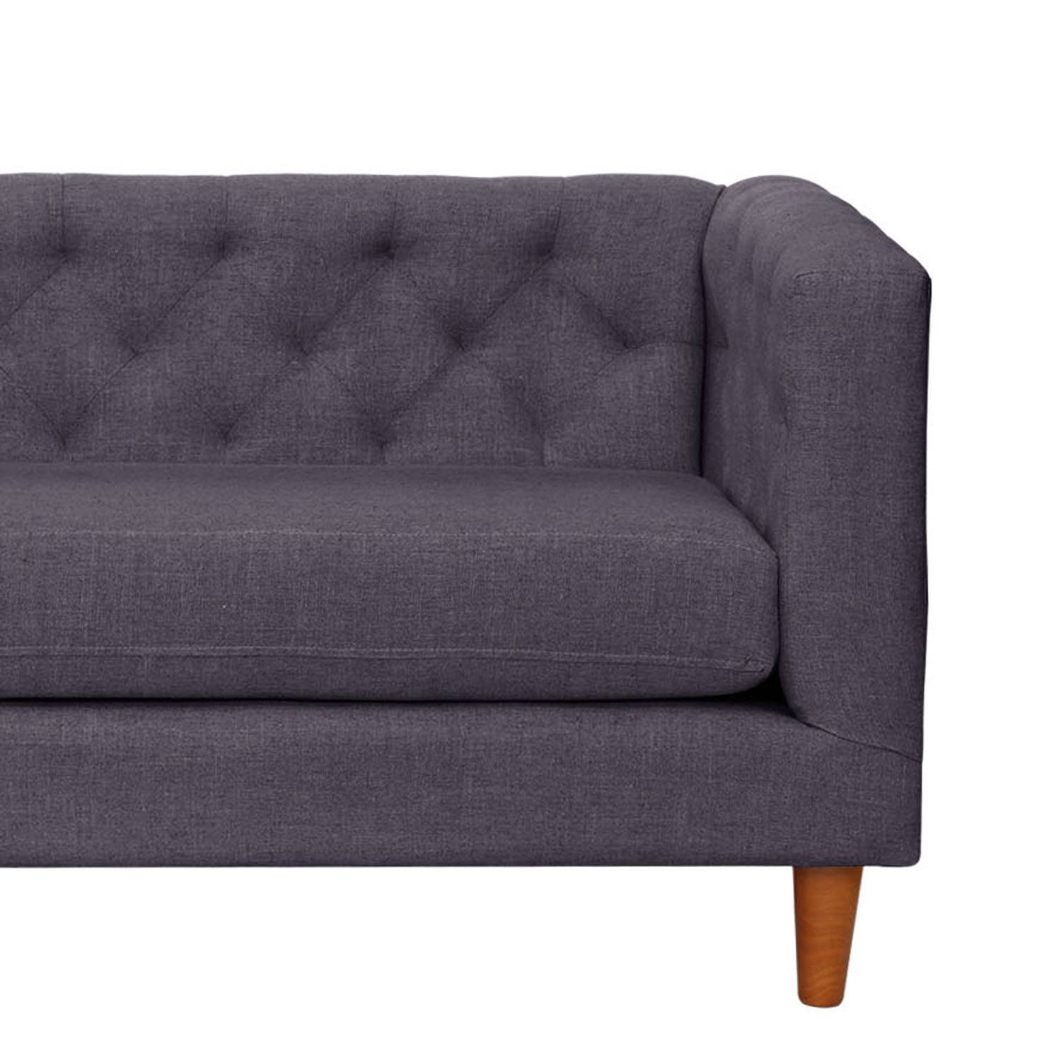 SOFA LATAM HOME BRESCIA 2 CUERPOS LINO GRIS OSCURO - 3