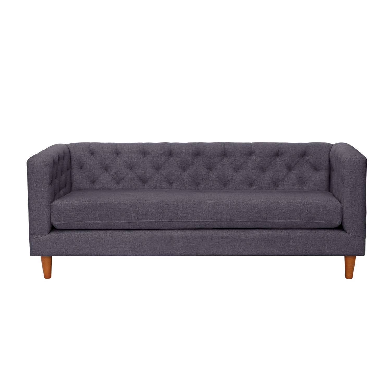 SOFA LATAM HOME BRESCIA 3 CUERPOS LINO GRIS OSCURO - 1