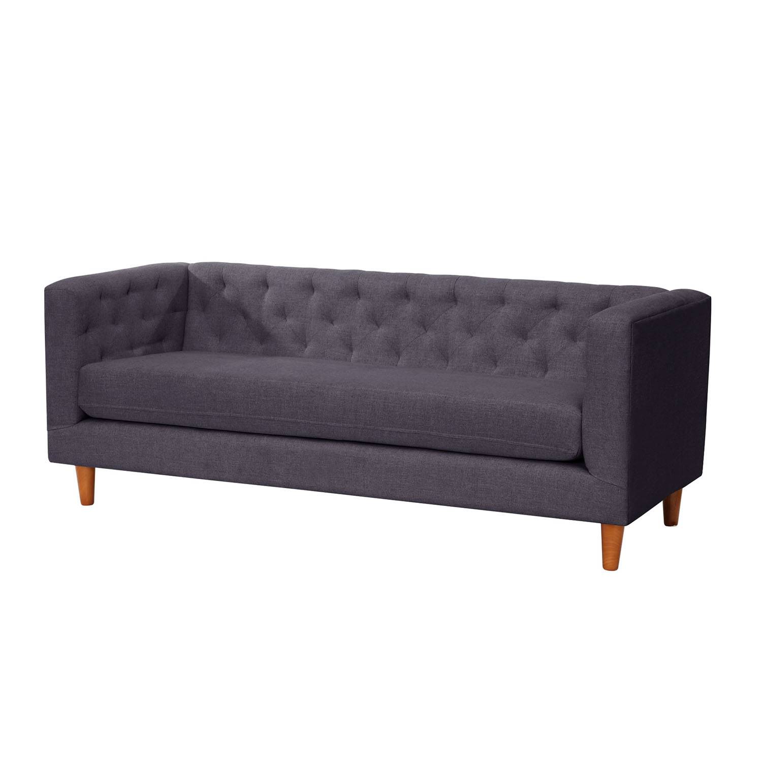 SOFA LATAM HOME BRESCIA 3 CUERPOS LINO GRIS OSCURO - 2