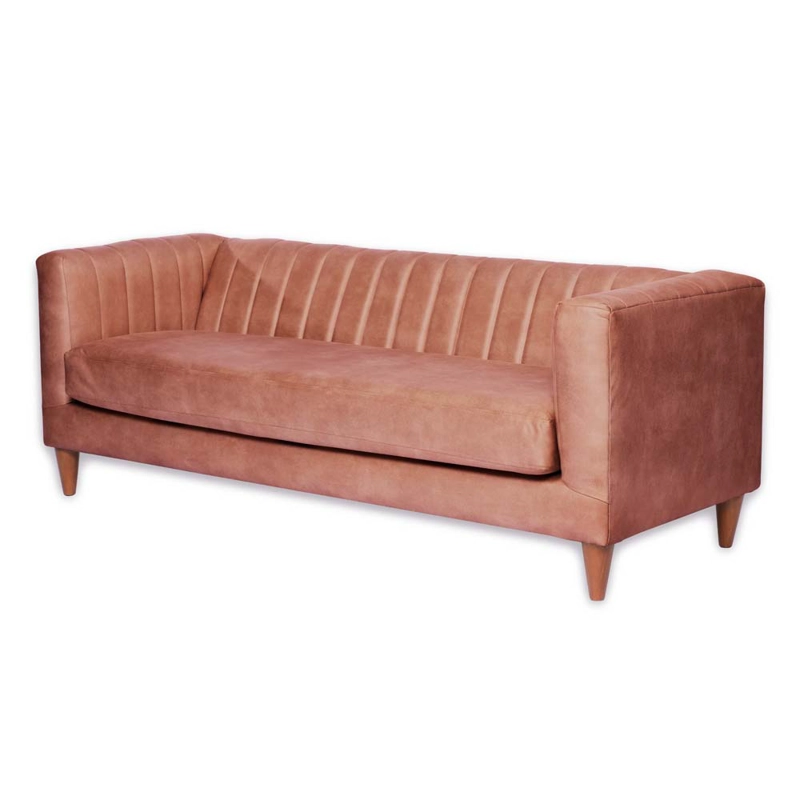 SOFA LATAM HOME BRESCIA 3 CUERPOS CUERO KENTUCKY TABACO - 3