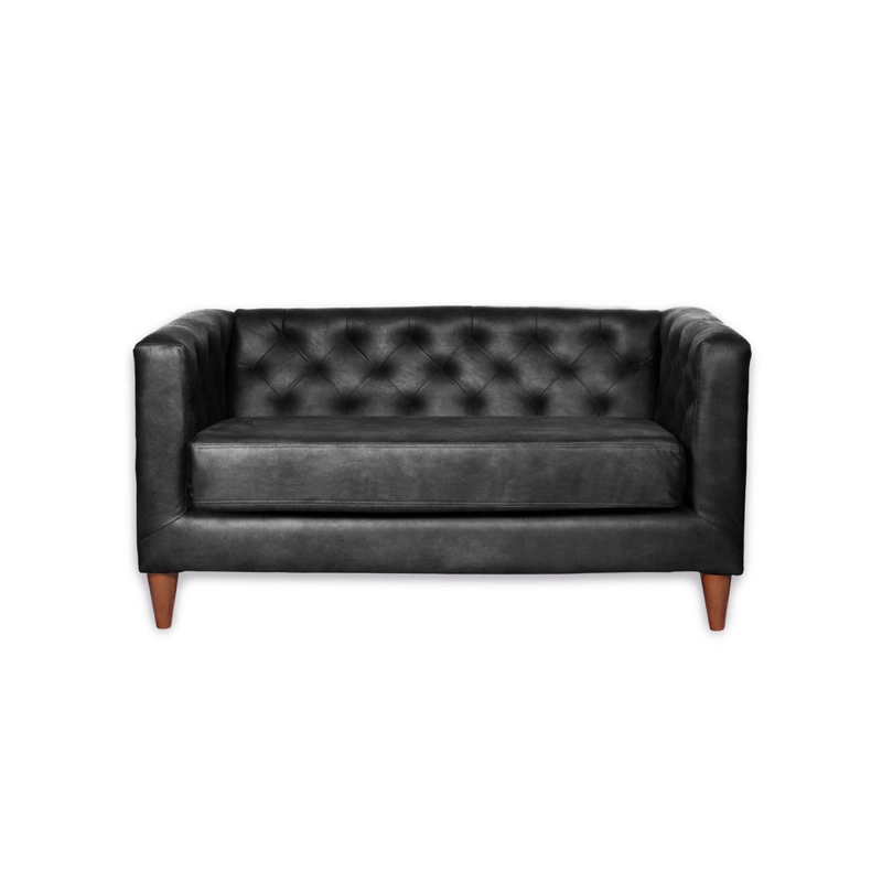 SOFA LATAM HOME BRESCIA 2 CUERPOS CUERO KENTUCKY NEGRO - 1