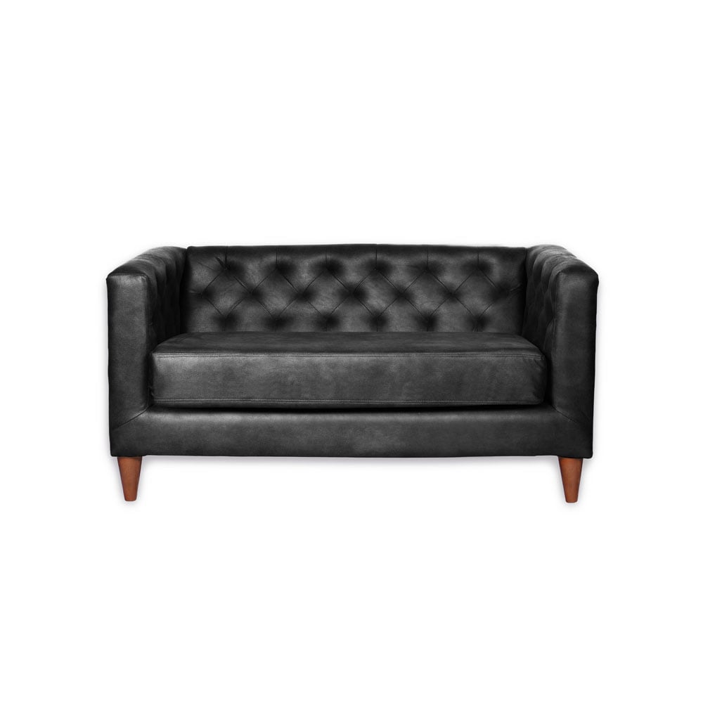 SOFA LATAM HOME BRESCIA 2 CUERPOS CUERO KENTUCKY NEGRO - 1