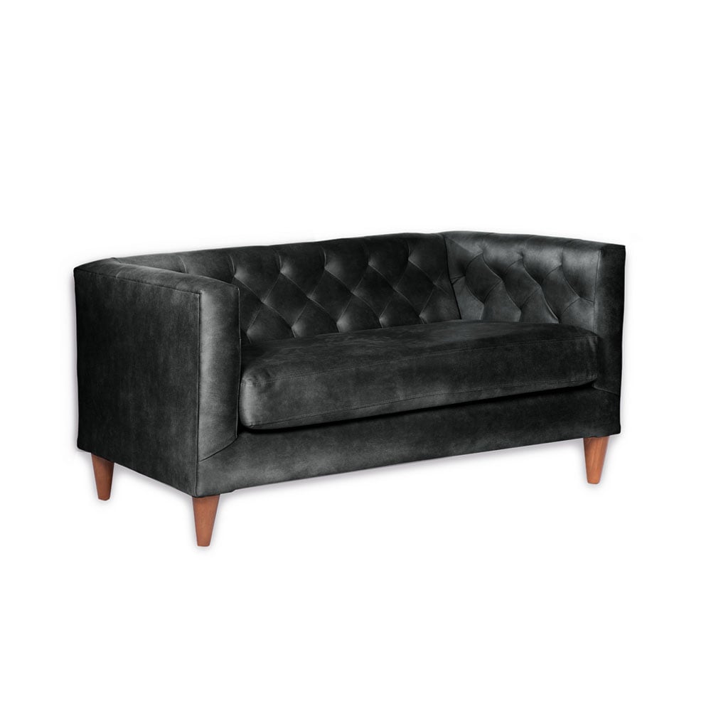 SOFA LATAM HOME BRESCIA 2 CUERPOS CUERO KENTUCKY NEGRO - 2