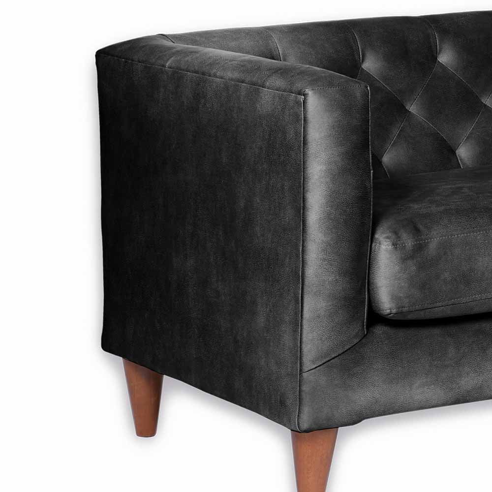 SOFA LATAM HOME BRESCIA 2 CUERPOS CUERO KENTUCKY NEGRO - 3