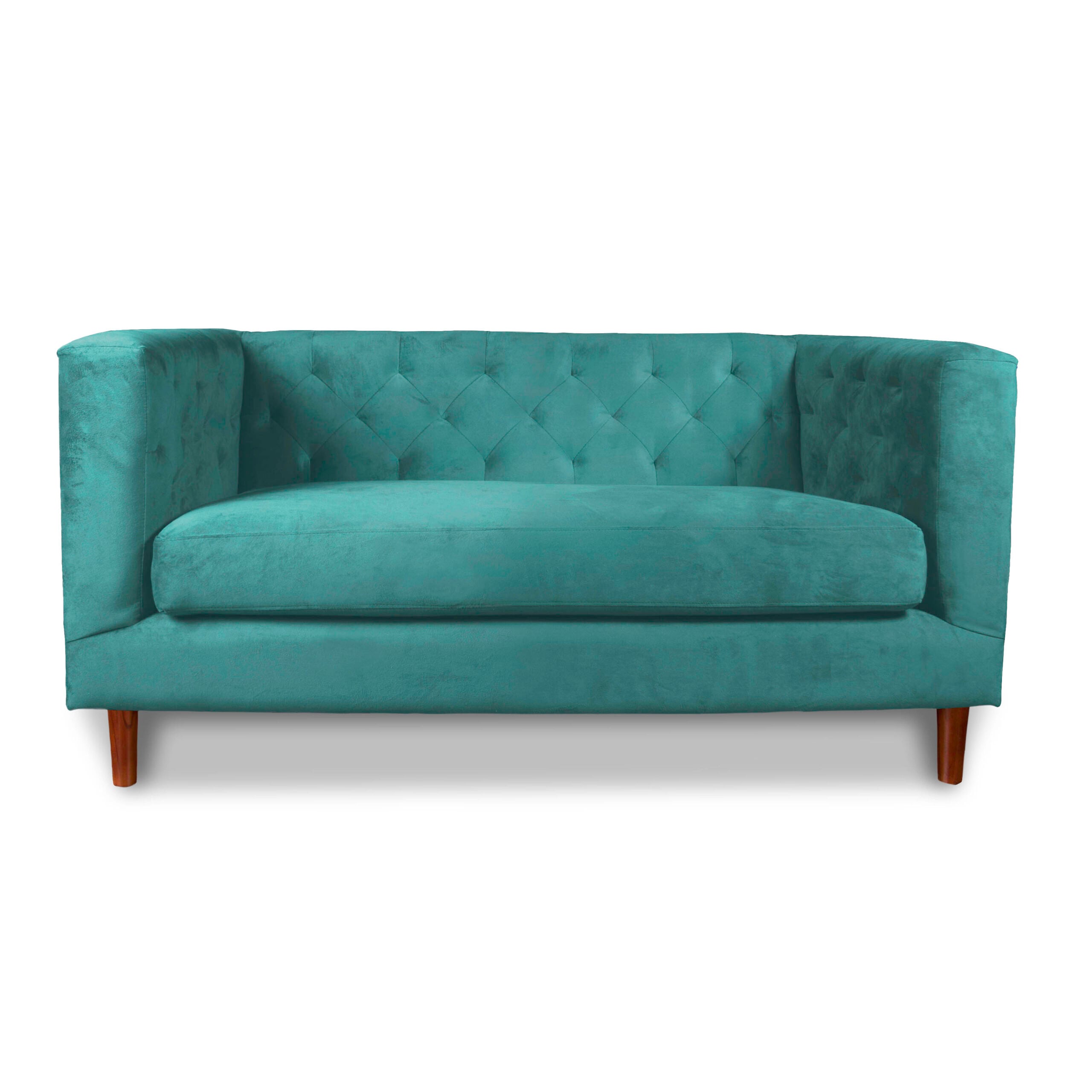 SOFA LATAM HOME BRESCIA 2 CUERPOS VERDE TELA VELVET VIVIAN - 1