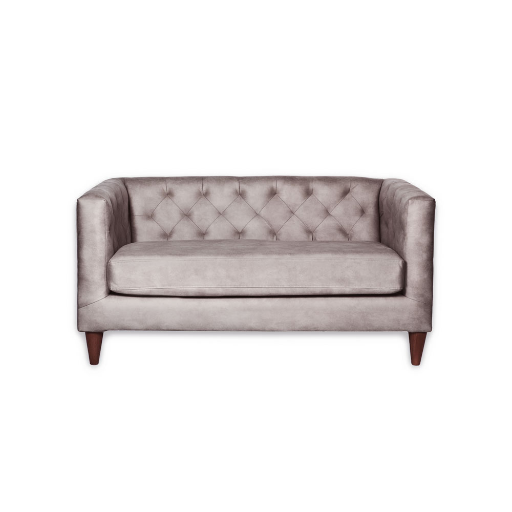 SOFA LATAM HOME BRESCIA 2 CUERPOS CUERO KENTUCKY GRIS - 1