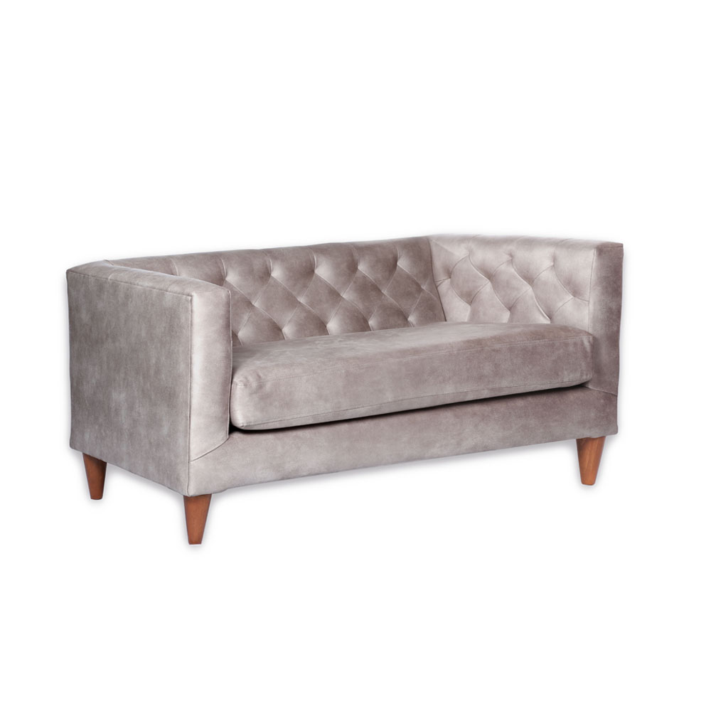 SOFA LATAM HOME BRESCIA 2 CUERPOS CUERO KENTUCKY GRIS - 2
