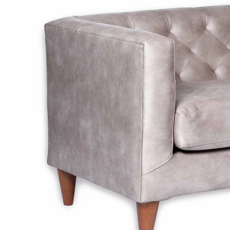 SOFA LATAM HOME BRESCIA 2 CUERPOS CUERO KENTUCKY GRIS - 3