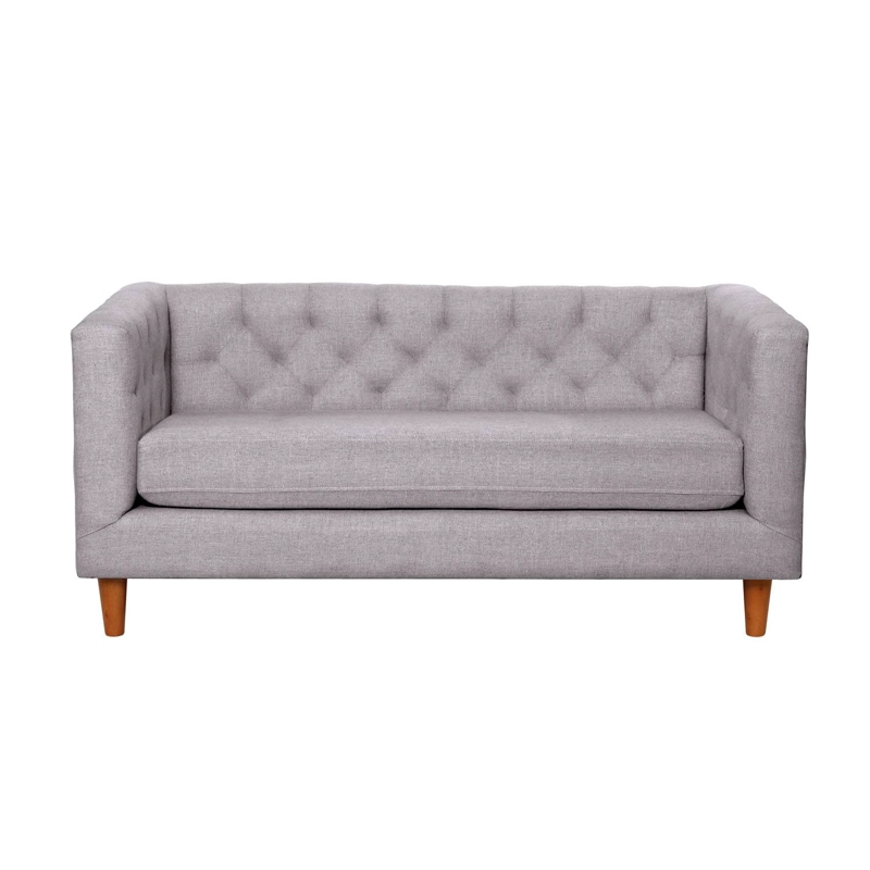 SOFA LATAM HOME BRESCIA 2 CUERPOS LINO GRIS CLARO - 1
