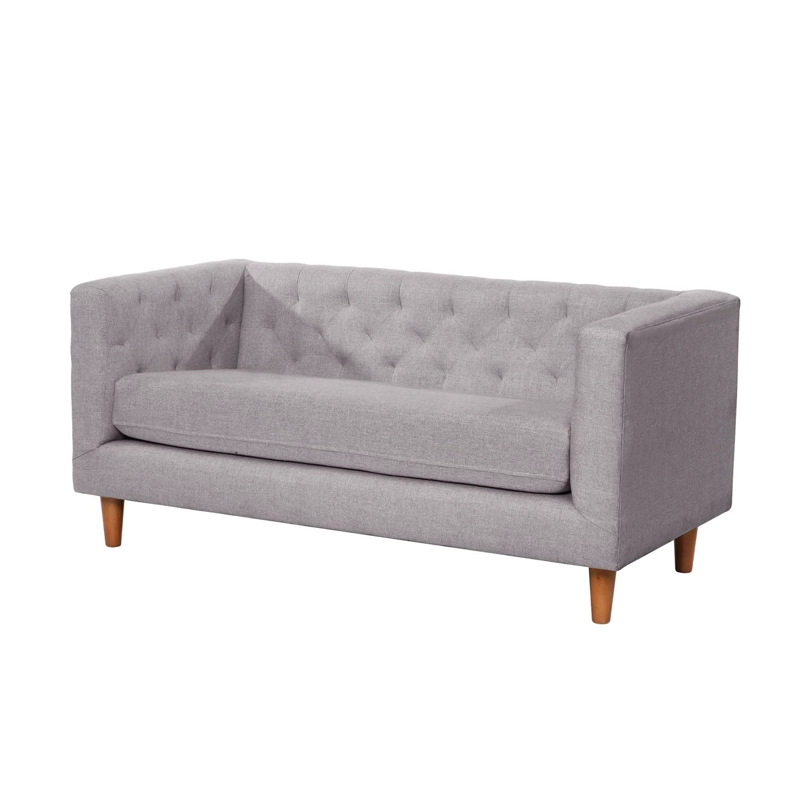 SOFA LATAM HOME BRESCIA 2 CUERPOS LINO GRIS CLARO - 2