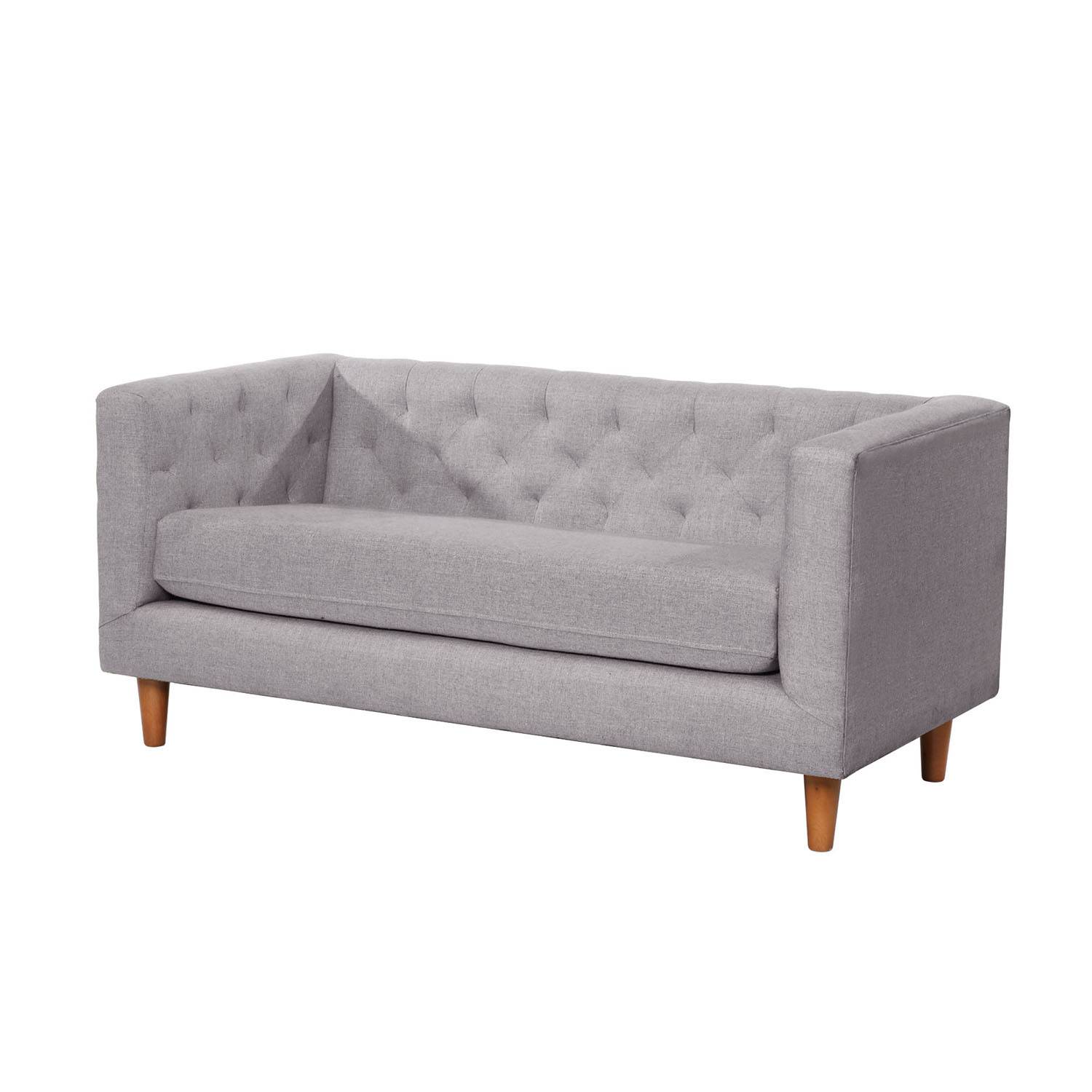 SOFA LATAM HOME BRESCIA 2 CUERPOS LINO GRIS CLARO - 2