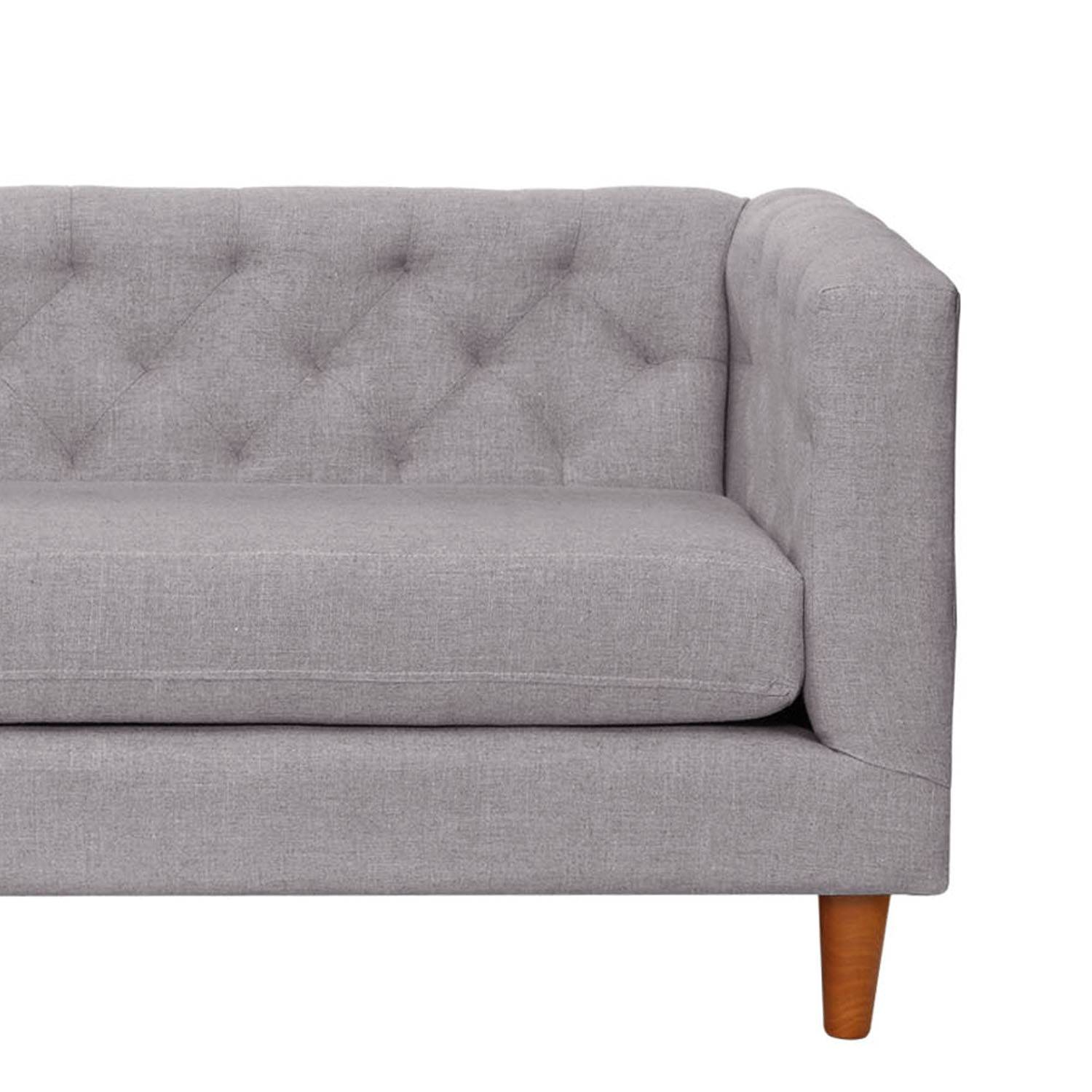 SOFA LATAM HOME BRESCIA 2 CUERPOS LINO GRIS CLARO - 3