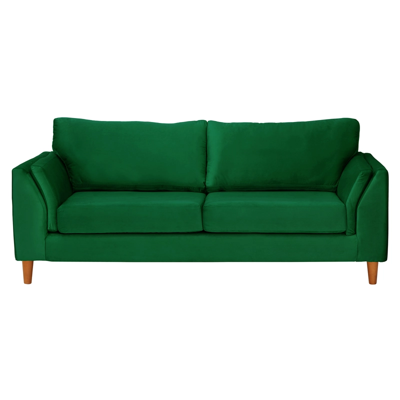 SOFA LATAM HOME MILAN 3 CUERPOS VERDE TELA VELVET CON RESORTES POCKET - 3