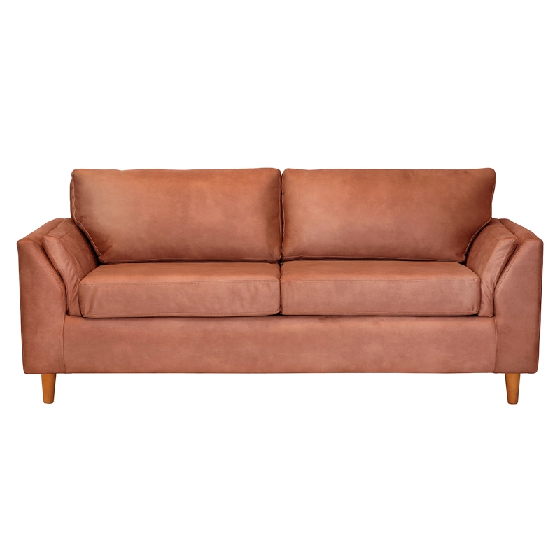 SOFA LATAM HOME MILAN 3 CUERPOS CUERO KENTUCKY TABACO CON RESORTES POCKET - 3