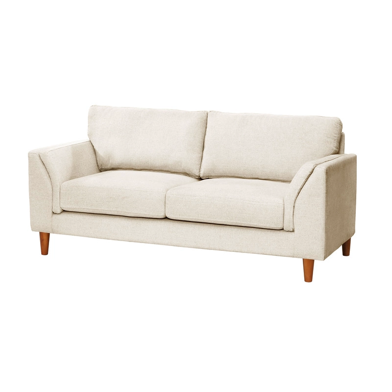SOFA LATAM HOME MILAN 2 CUERPOS LINO BLANCO CON RESORTES POCKET - 2