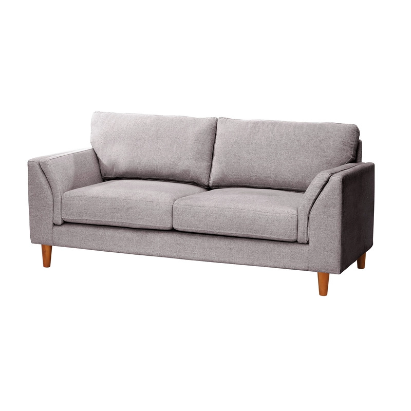 SOFA LATAM HOME MILAN 2 CUERPOS LINO GRIS CLARO CON RESORTES POCKET - 2