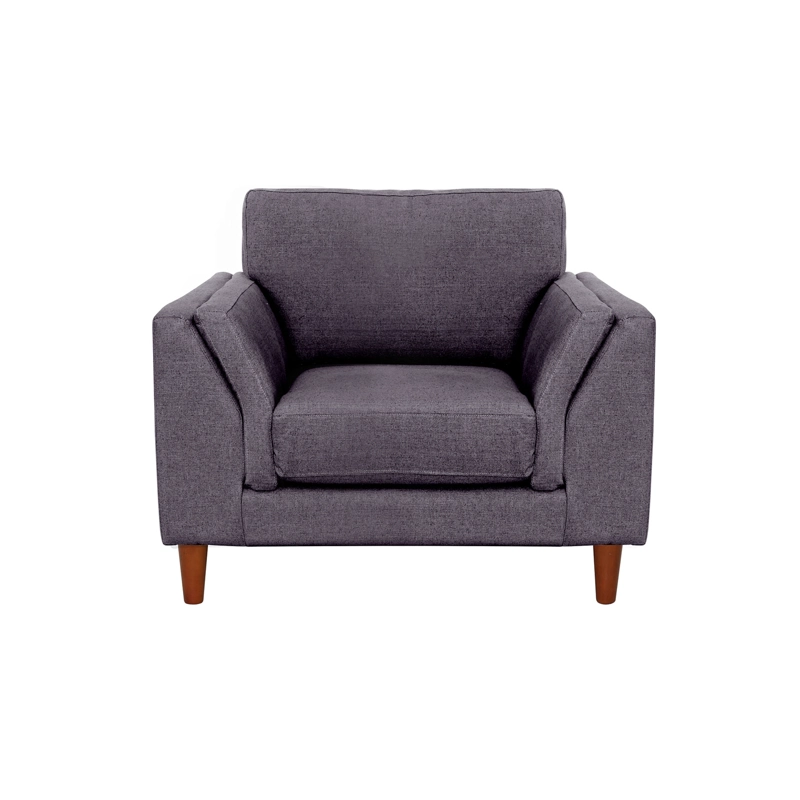 SOFA LATAM HOME MILAN 1 CUERPO LINO GRIS OSCURO CON RESORTES POCKET - 1