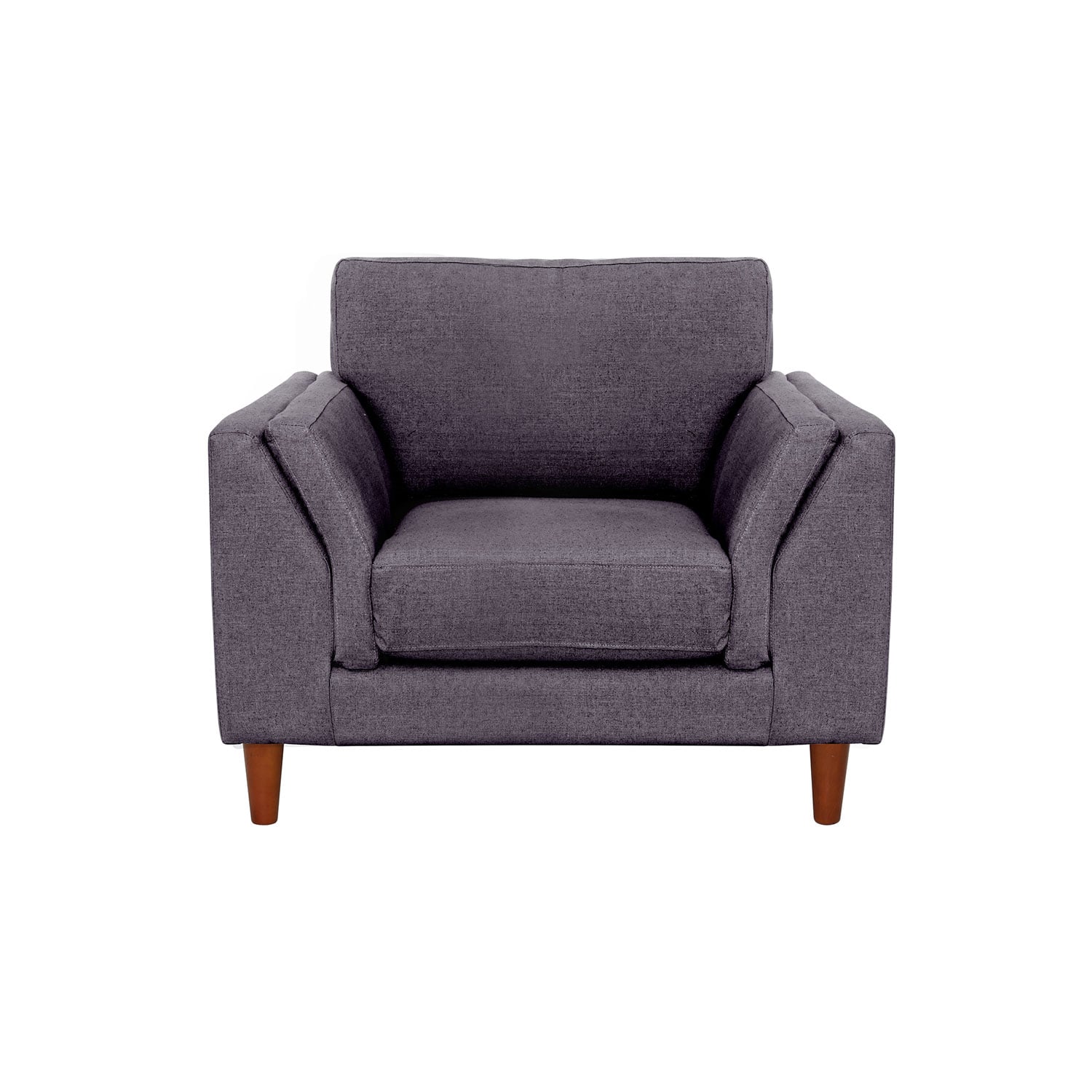 SOFA LATAM HOME MILAN 1 CUERPO LINO GRIS OSCURO CON RESORTES POCKET - 1