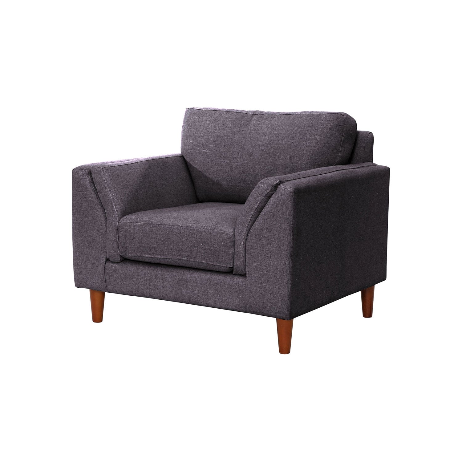 SOFA LATAM HOME MILAN 1 CUERPO LINO GRIS OSCURO CON RESORTES POCKET - 2