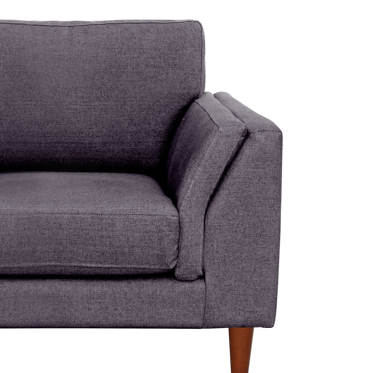 SOFA LATAM HOME MILAN 1 CUERPO LINO GRIS OSCURO CON RESORTES POCKET - 3
