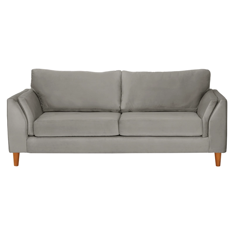 SOFA LATAM HOME MILAN 3 CUERPOS GRIS TELA VELVET CON RESORTES POCKET - 3
