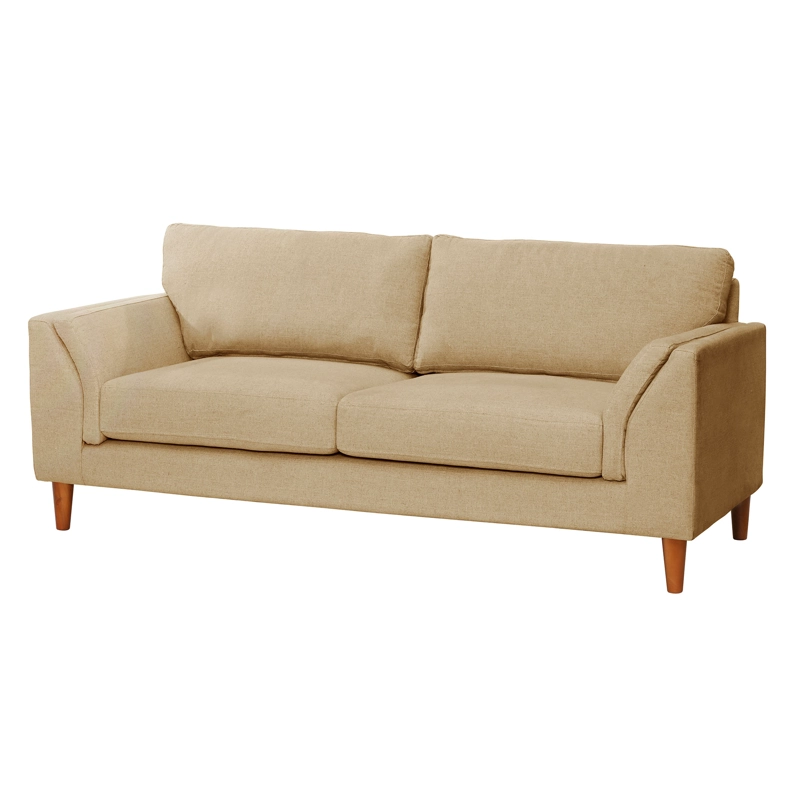 SOFA LATAM HOME MILAN 3 CUERPOS LINO BEIGE CON RESORTES POCKET NATURAL - 2