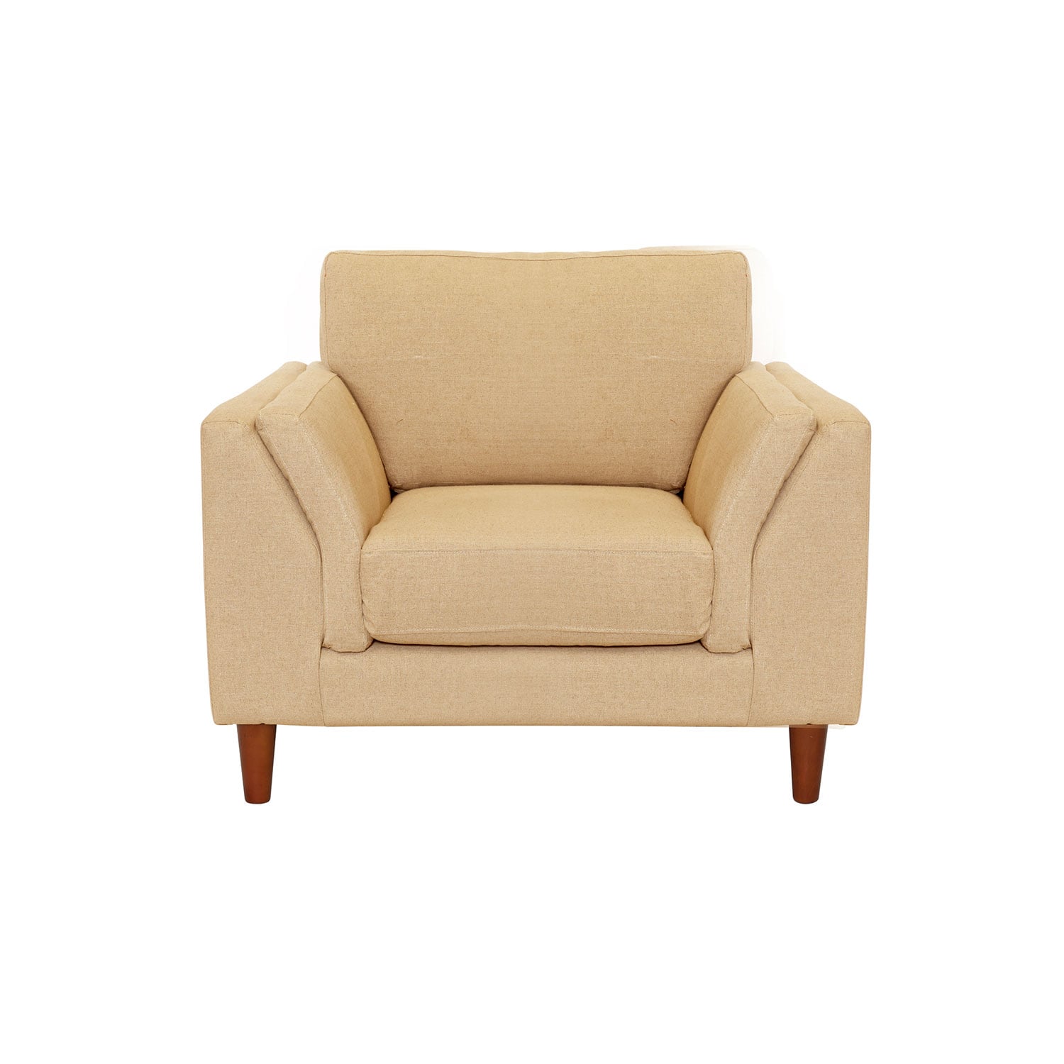 SOFA LATAM HOME MILAN 1 CUERPO LINO BEIGE CON RESORTES POCKET NATURAL - 1