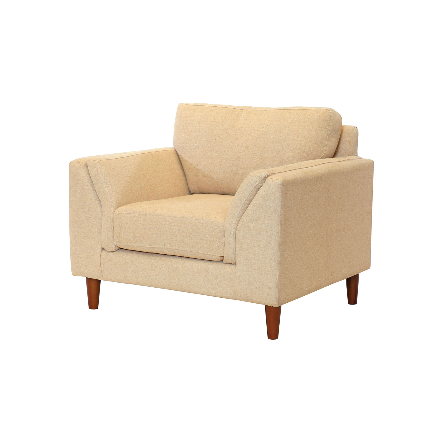 SOFA LATAM HOME MILAN 1 CUERPO LINO BEIGE CON RESORTES POCKET NATURAL - 2