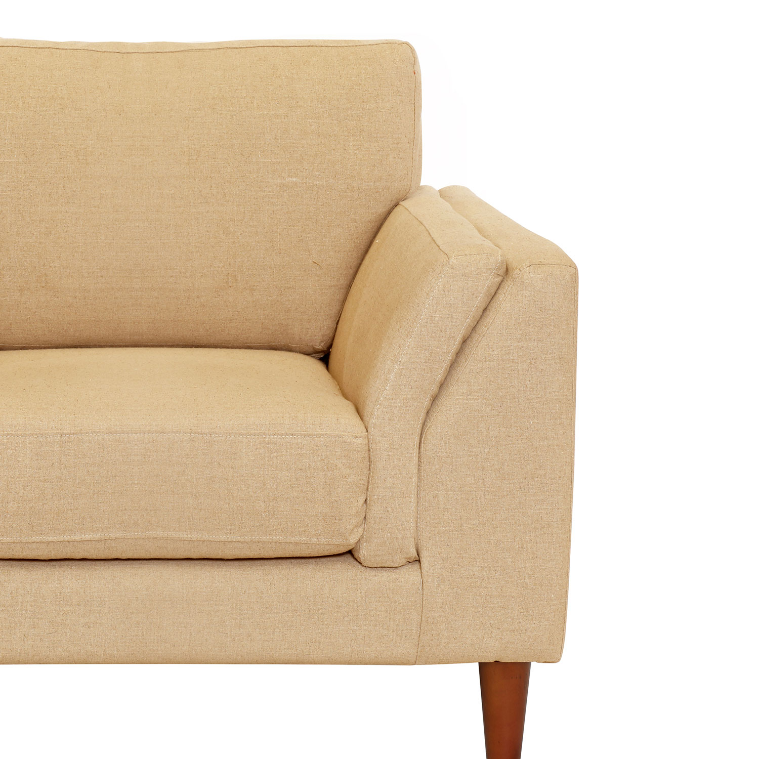 SOFA LATAM HOME MILAN 1 CUERPO LINO BEIGE CON RESORTES POCKET NATURAL - 3