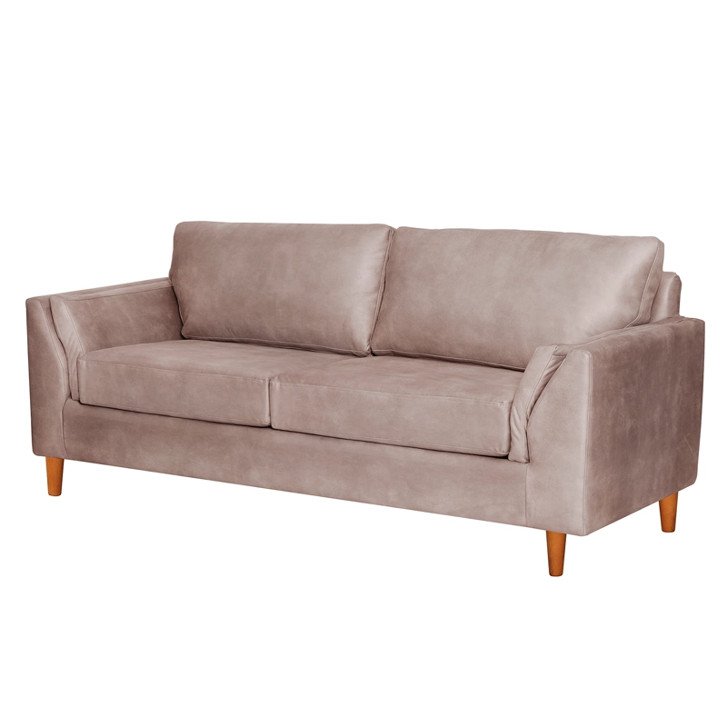 SOFA LATAM HOME MILAN 3 CUERPOS CUERO KENTUCKY GRIS CON RESORTES POCKET - 2