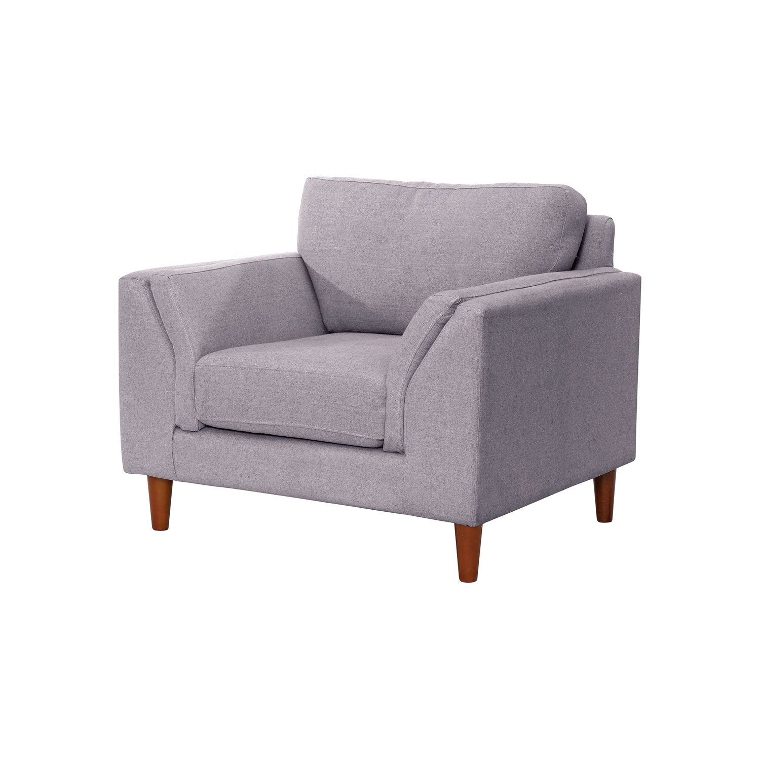 SOFA LATAM HOME MILAN 1 CUERPO LINO GRIS CLARO CON RESORTES POCKET - 2