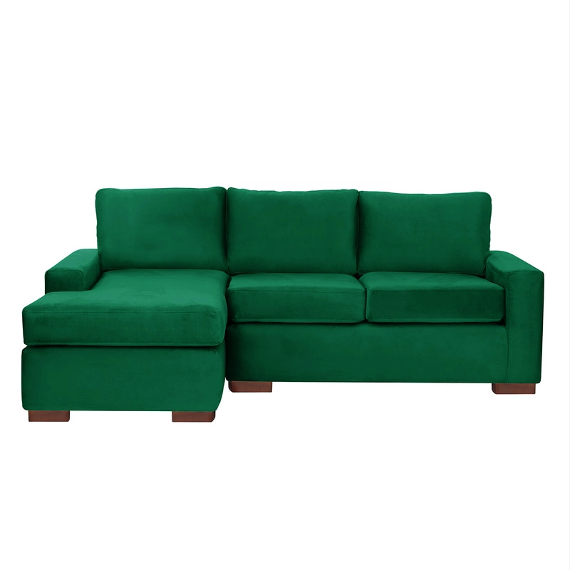 SECCIONAL LATAM HOME LIVORNO IZQUIERDO 3 CUERPOS VERDE TELA VELVET - 3