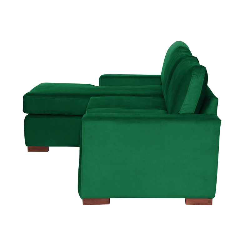 SECCIONAL LATAM HOME LIVORNO IZQUIERDO 3 CUERPOS VERDE TELA VELVET - 4
