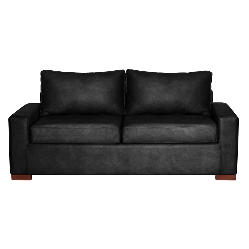 SOFA LATAM HOME LIVORNO 3 CUERPOS CUERO KENTUCKY NEGRO - 2
