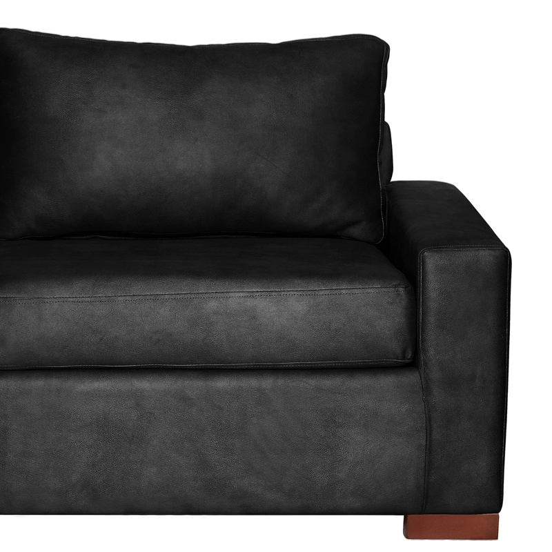 SOFA LATAM HOME LIVORNO 3 CUERPOS CUERO KENTUCKY NEGRO - 4