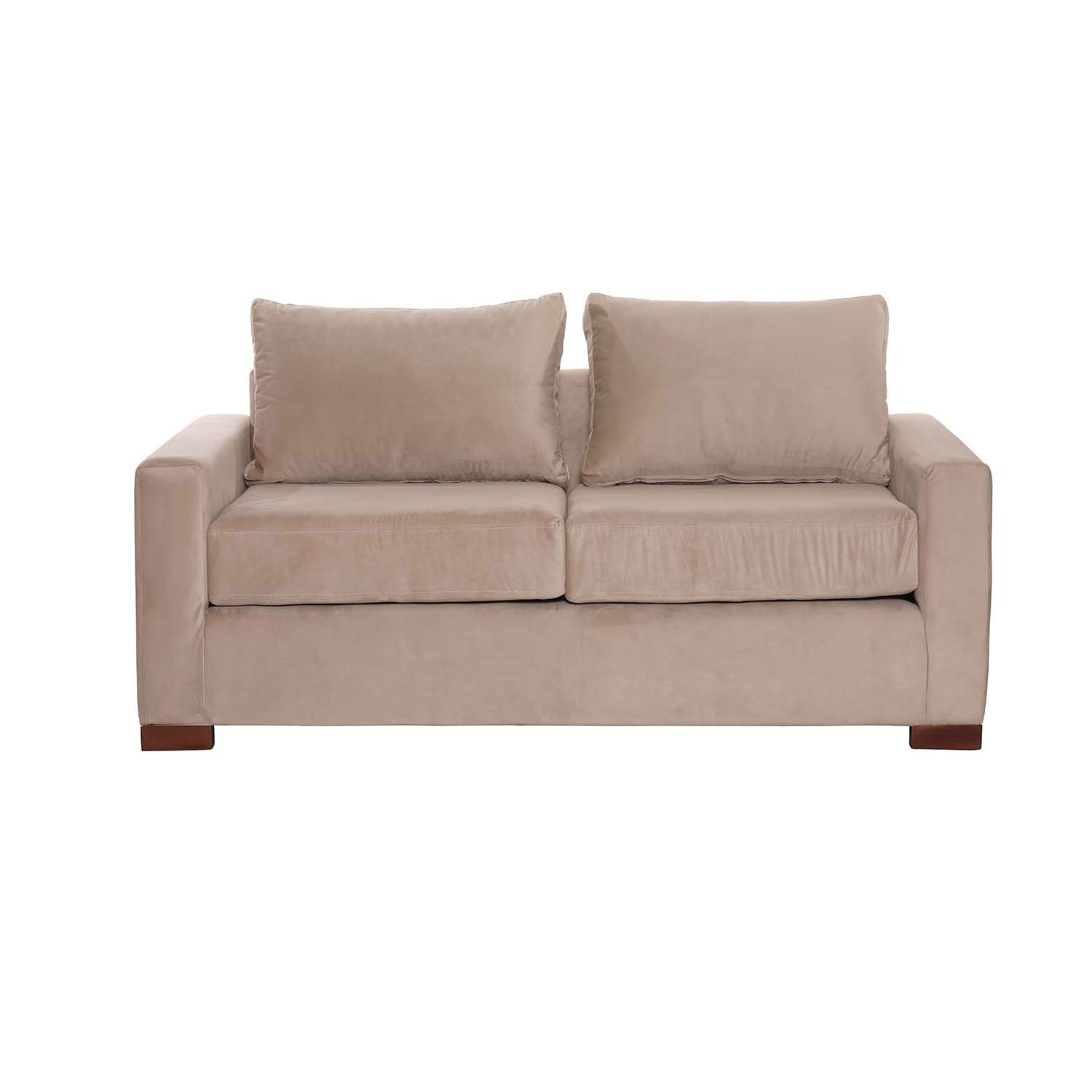SOFA LATAM HOME LIVORNO 2 CUERPOS BEIGE TELA VELVET - 1