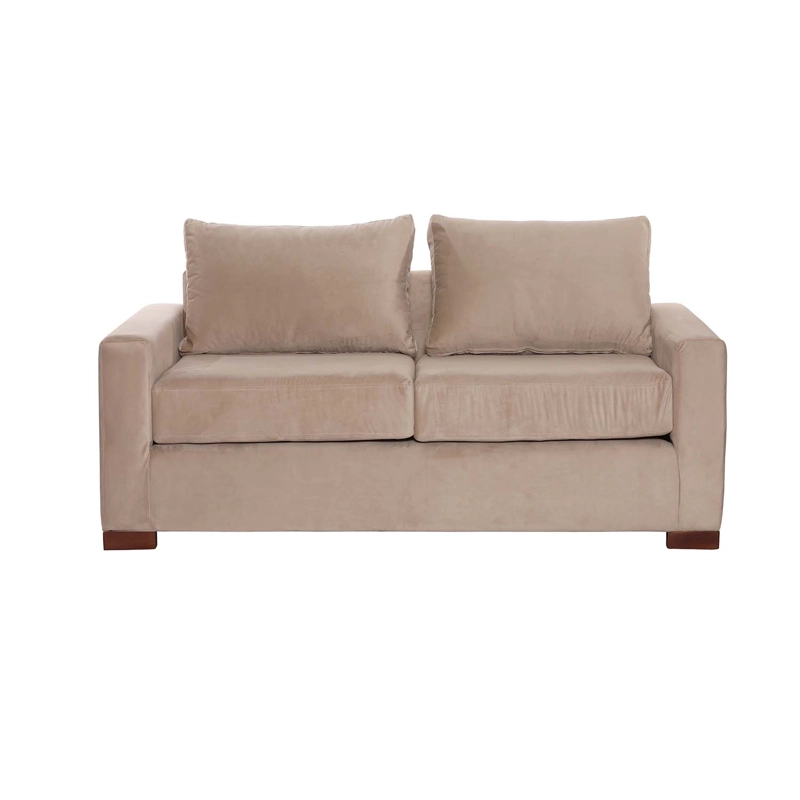 SOFA LATAM HOME LIVORNO 2 CUERPOS BEIGE TELA VELVET - 3