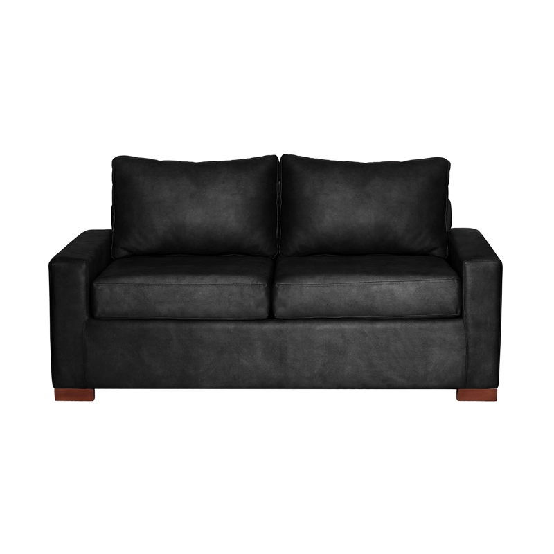 SOFA LATAM HOME LIVORNO 2 CUERPOS CUERO KENTUCKY NEGRO - 6