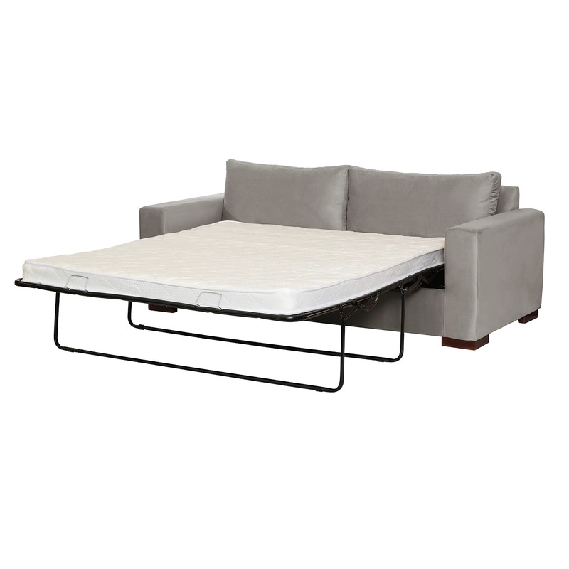 SOFA CAMA LATAM HOME LIVORNO 3 CUERPOS GRIS TELA VELVET 2PL - 8