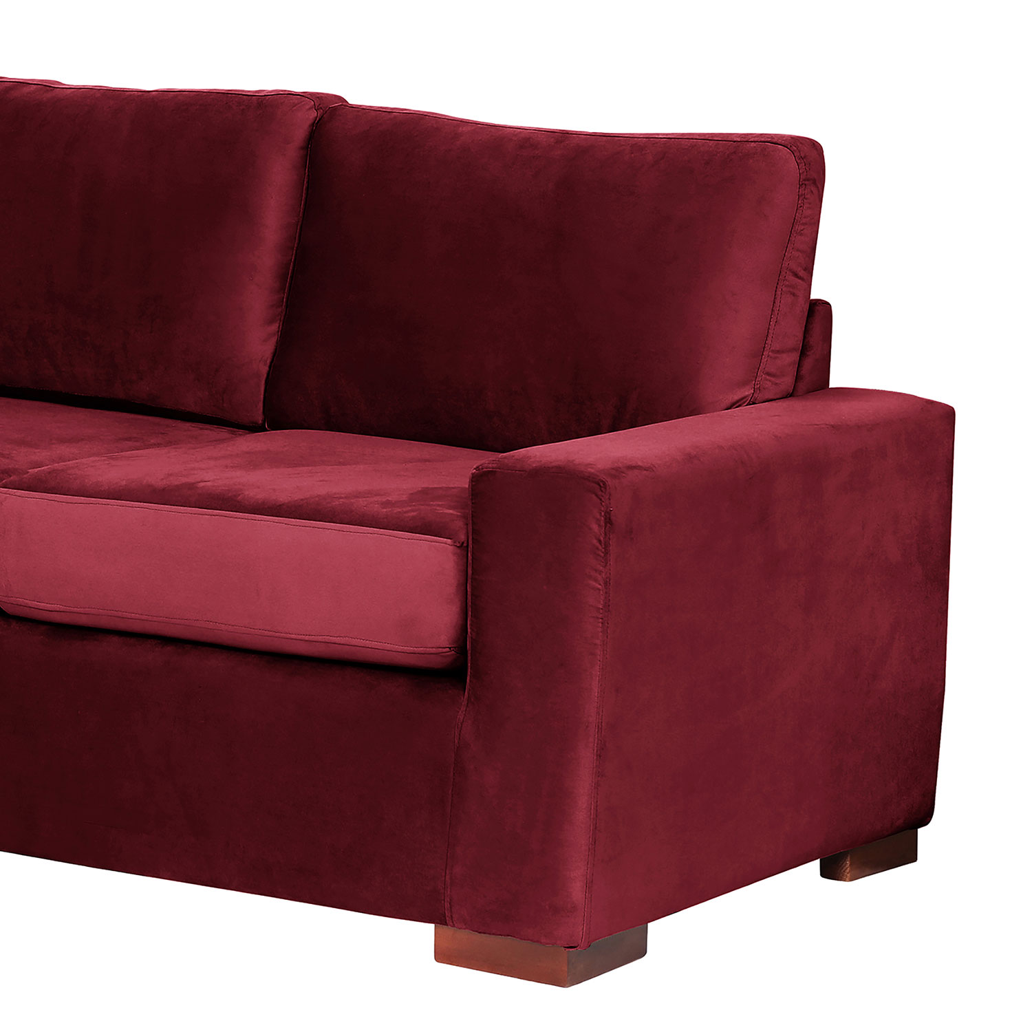 SOFA LATAM HOME LIVORNO 2 CUERPOS BURDEO TELA VELVET - 2