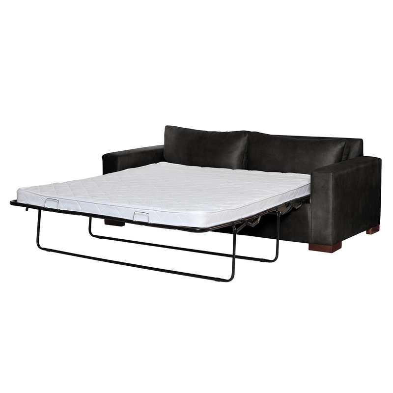SOFA CAMA LATAM HOME LIVORNO 3 CUERPOS CUERO KENTUCKY NEGRO 2PL - 3