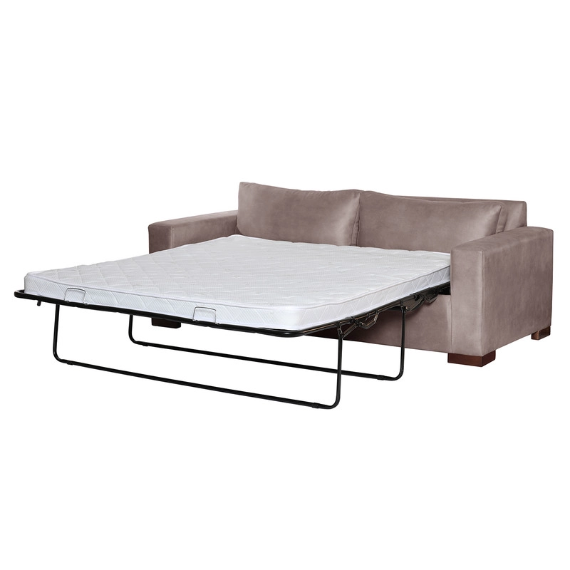 SOFA CAMA LATAM HOME LIVORNO 3 CUERPOS CUERO KENTUCKY GRIS 2PL - 3