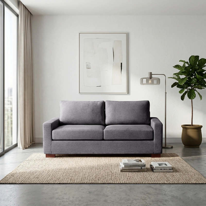 SOFA LATAM HOME LIVORNO 3 CUERPOS LINO GRIS OSCURO - 1
