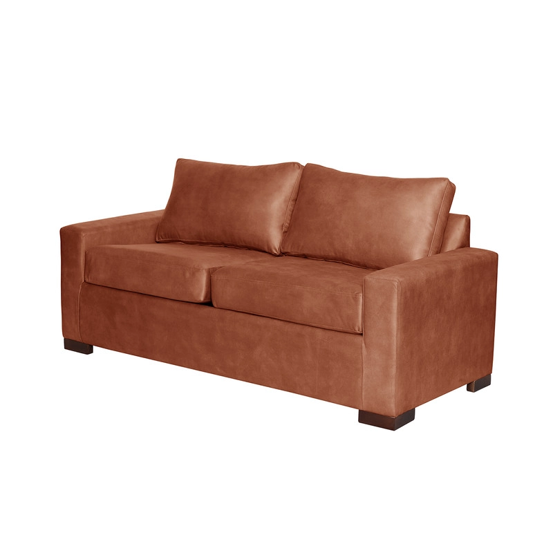 SOFA LATAM HOME LIVORNO 2 CUERPOS CUERO KENTUCKY CAFE TABACO - 2