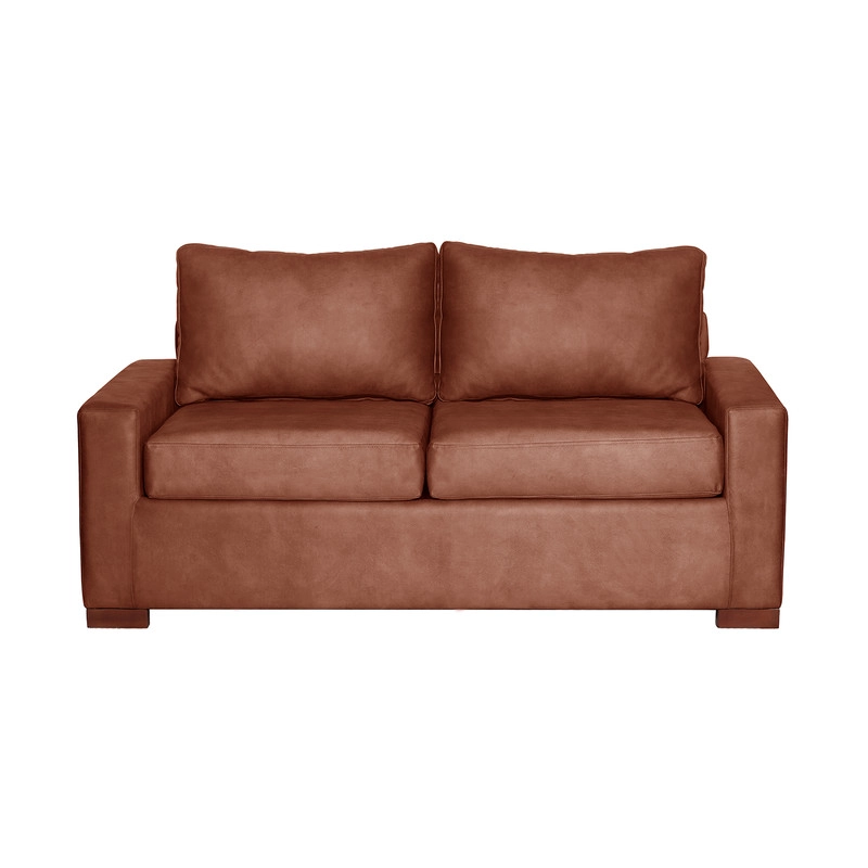 SOFA LATAM HOME LIVORNO 2 CUERPOS CUERO KENTUCKY CAFE TABACO - 6