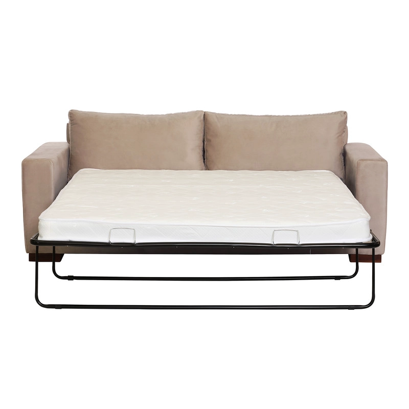 SOFA CAMA LATAM HOME LIVORNO 3 CUERPOS BEIGE TELA VELVET 2PL - 2