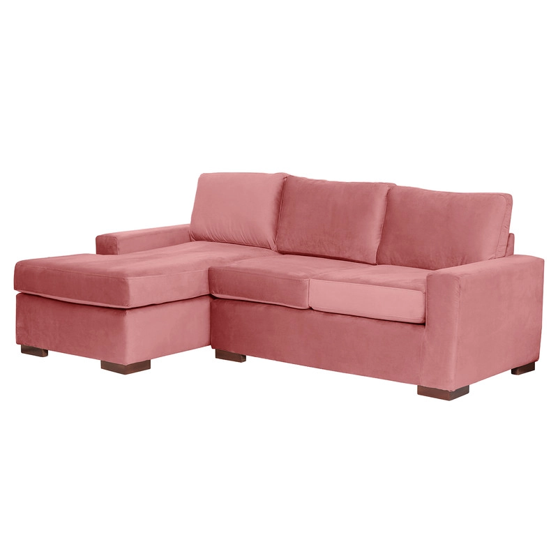 SECCIONAL LATAM HOME LIVORNO IZQUIERDO 3 CUERPOS PALO ROSA TELA VELVET - 2