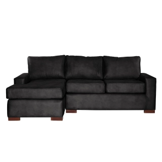 SECCIONAL LATAM HOME LIVORNO IZQUIERDO 3 CUERPOS CUERO KENTUCKY NEGRO - 1