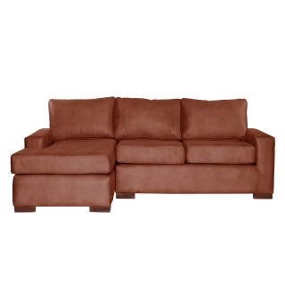 SECCIONAL LATAM HOME LIVORNO IZQUIERDO 3 CUERPOS CUERO KENTUCKY TABACO - 1
