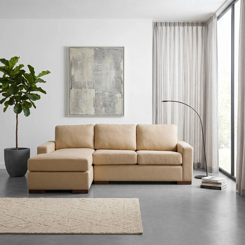 SECCIONAL LATAM HOME LIVORNO IZQUIERDO 3 CUERPOS LINO BEIGE NATURAL - 1